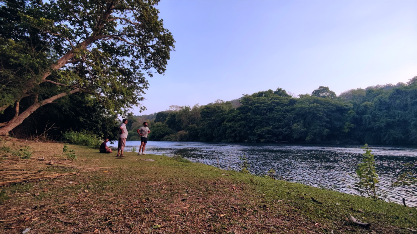 The riverbank at Dandeli, a short walk from campus
