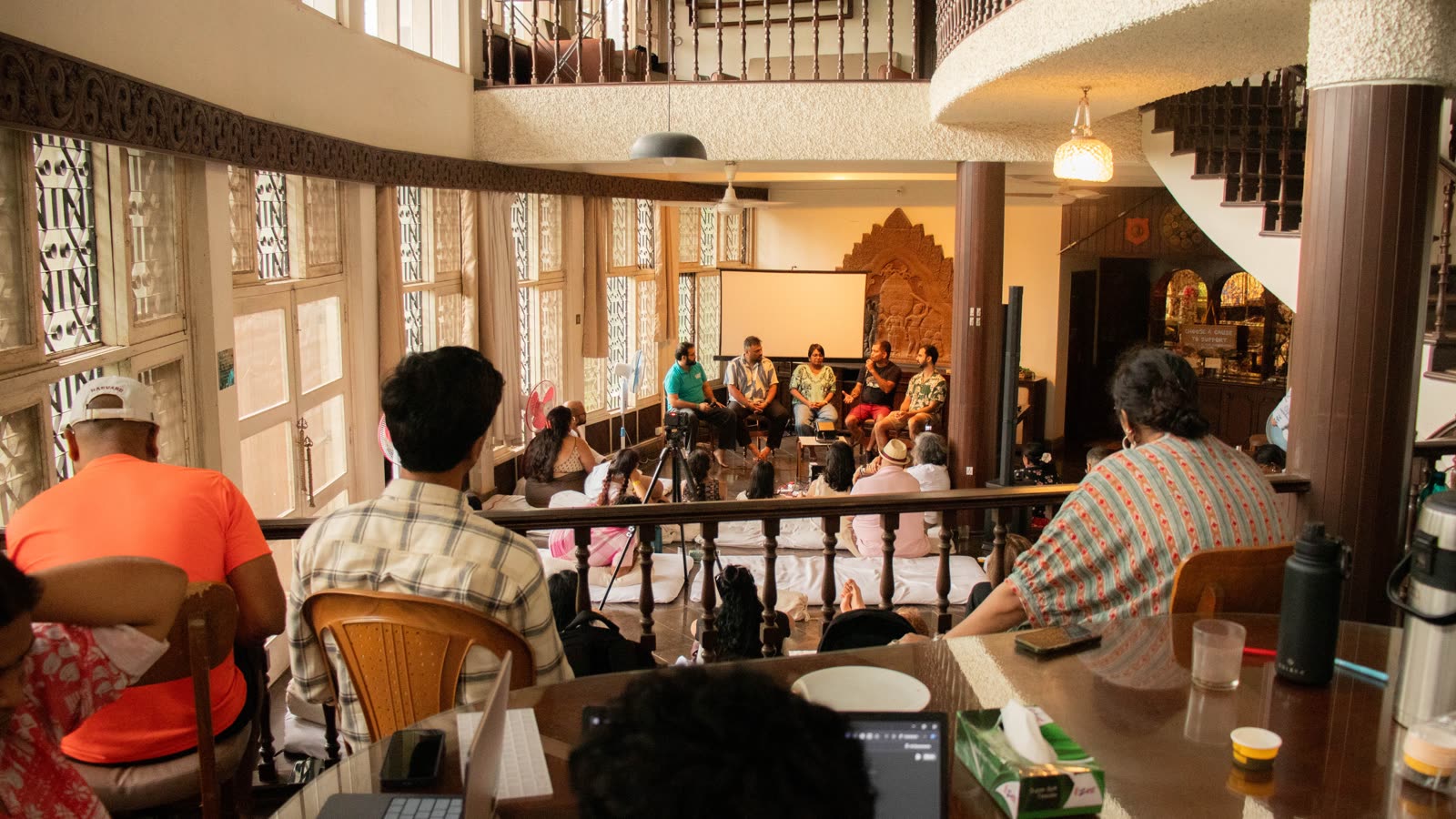 A panel discussion in session