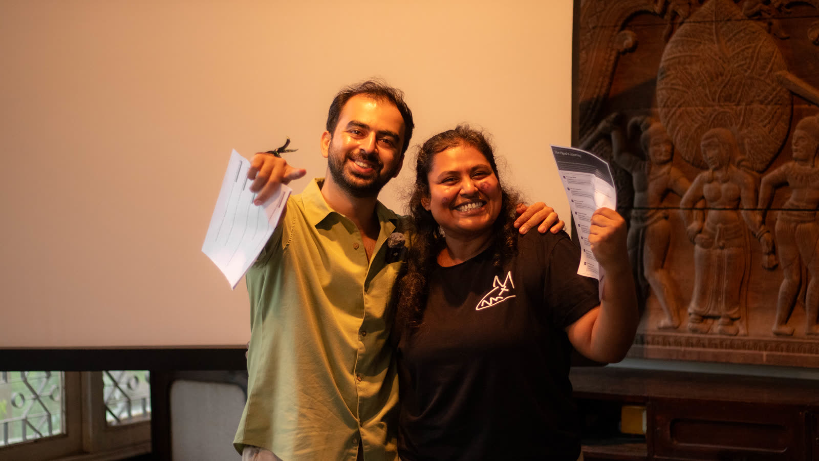 Two attendees celebrating at JTNF